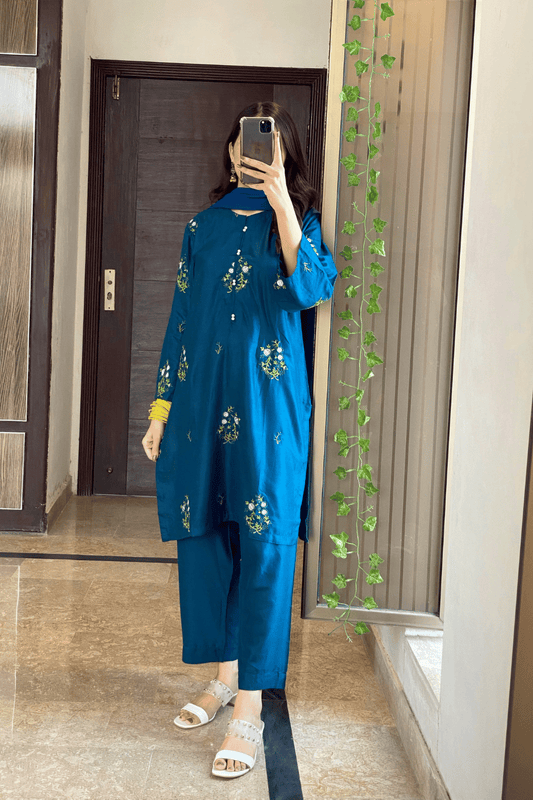 Blue Tulip Embroidered 2pcs