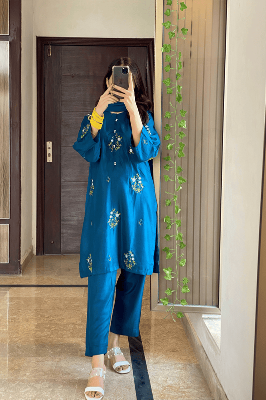 Blue Tulip Embroidered 2pcs